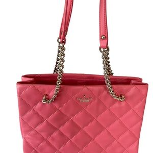 Kate Spade, New York quilted Coral Leather bag